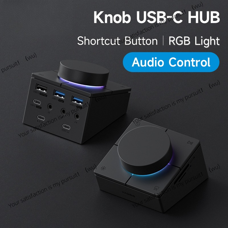Usb Hub Type C - Hub USB-C com Botões de Atalho,