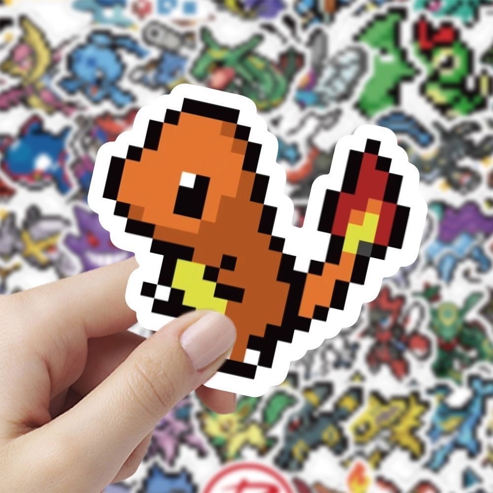 Tablet Cute Accessories - 60 Adesivos Pokémon Pixel, Decalques à