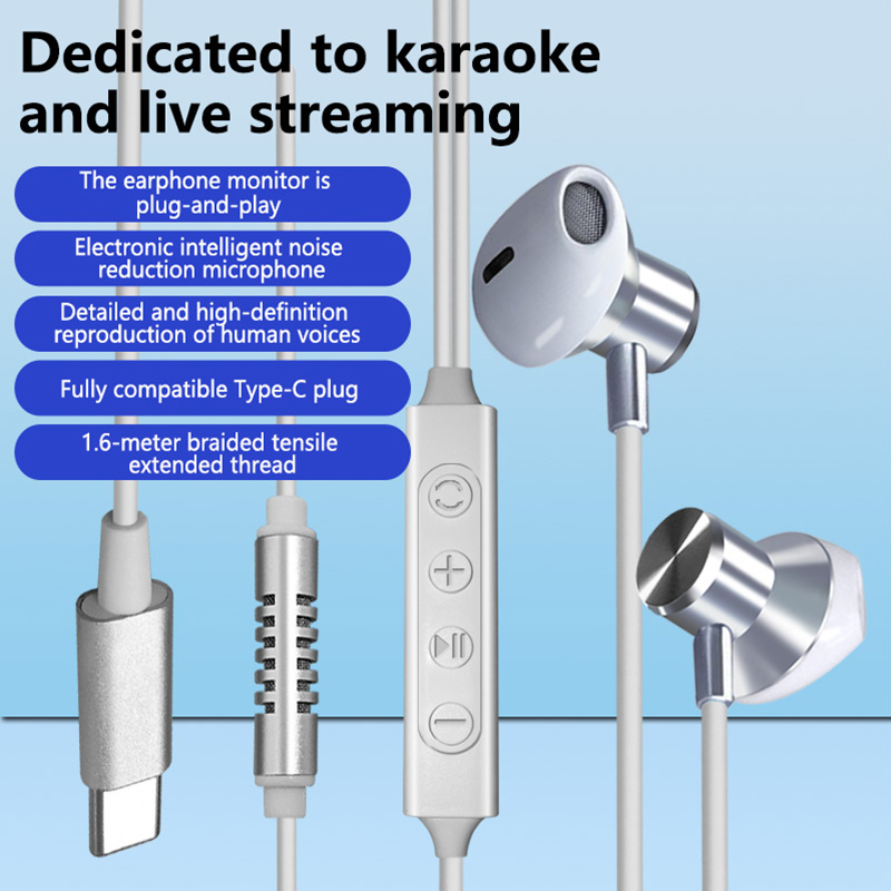 Wired Earphone Lightning - Fones de Ouvido Karaoke com Fio