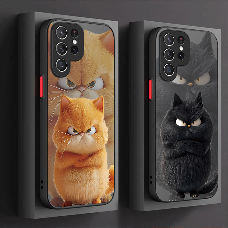 Samsung Galaxy A55 - Capa Estilo Casal Gato Zangado para