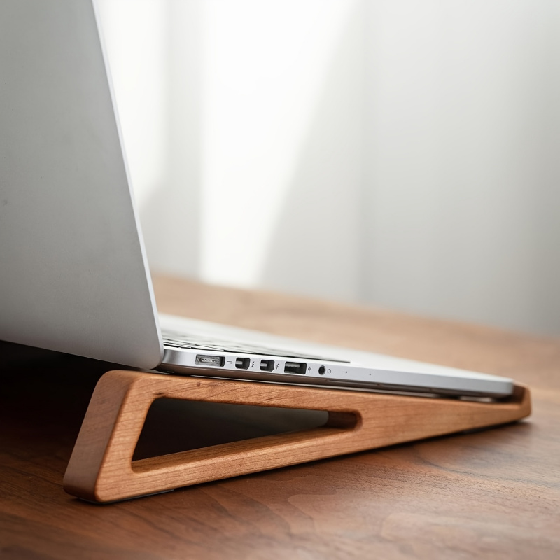 Cooling Stand Tablet - Suporte Portátil Dobrável de Madeira para