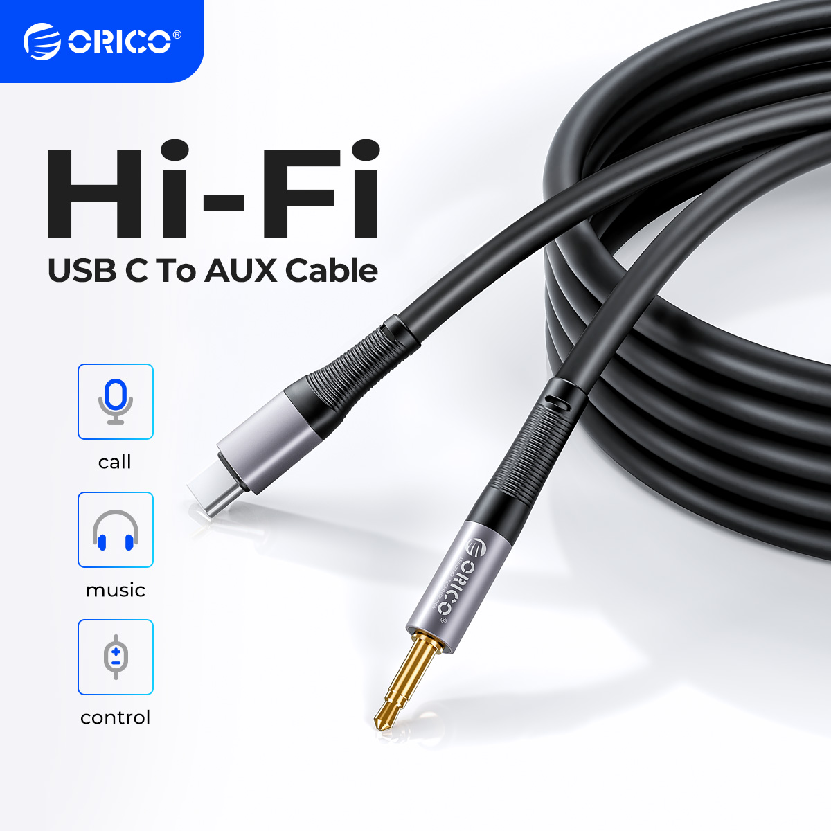 Wired Earphone Lightning - Orico-usb tipo c para 3,5mm cabo