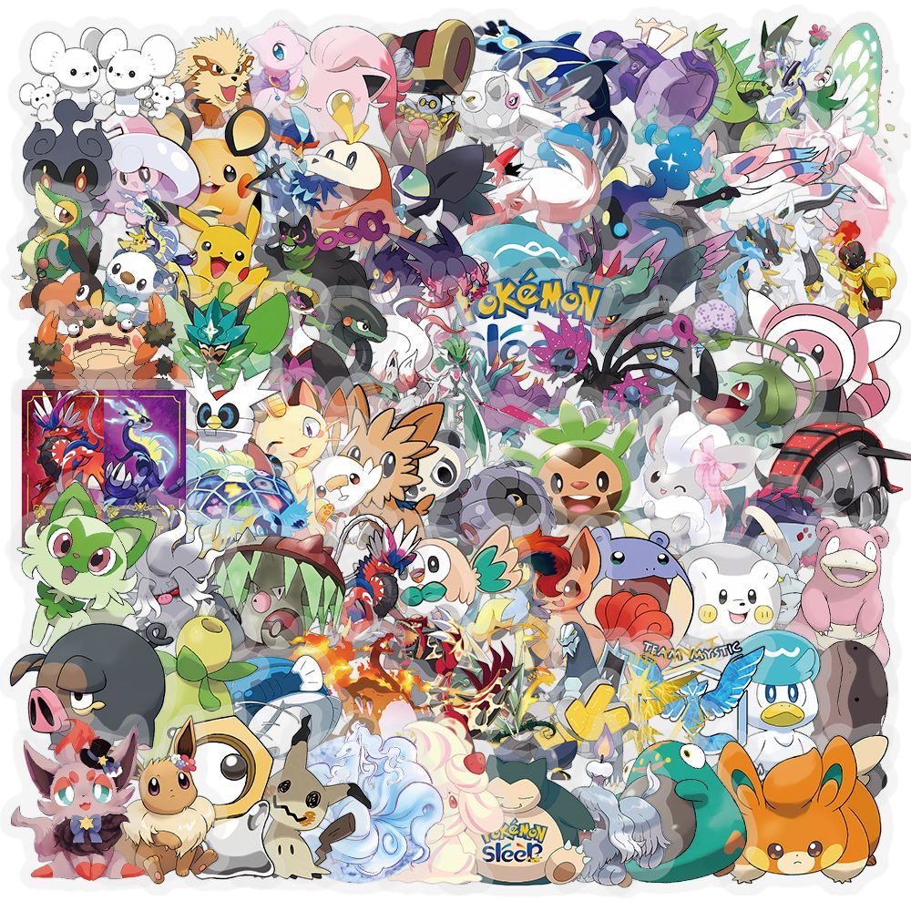 100 Adesivos Pokémon Transpare - Tablet Cute Accessories avaliação e preço