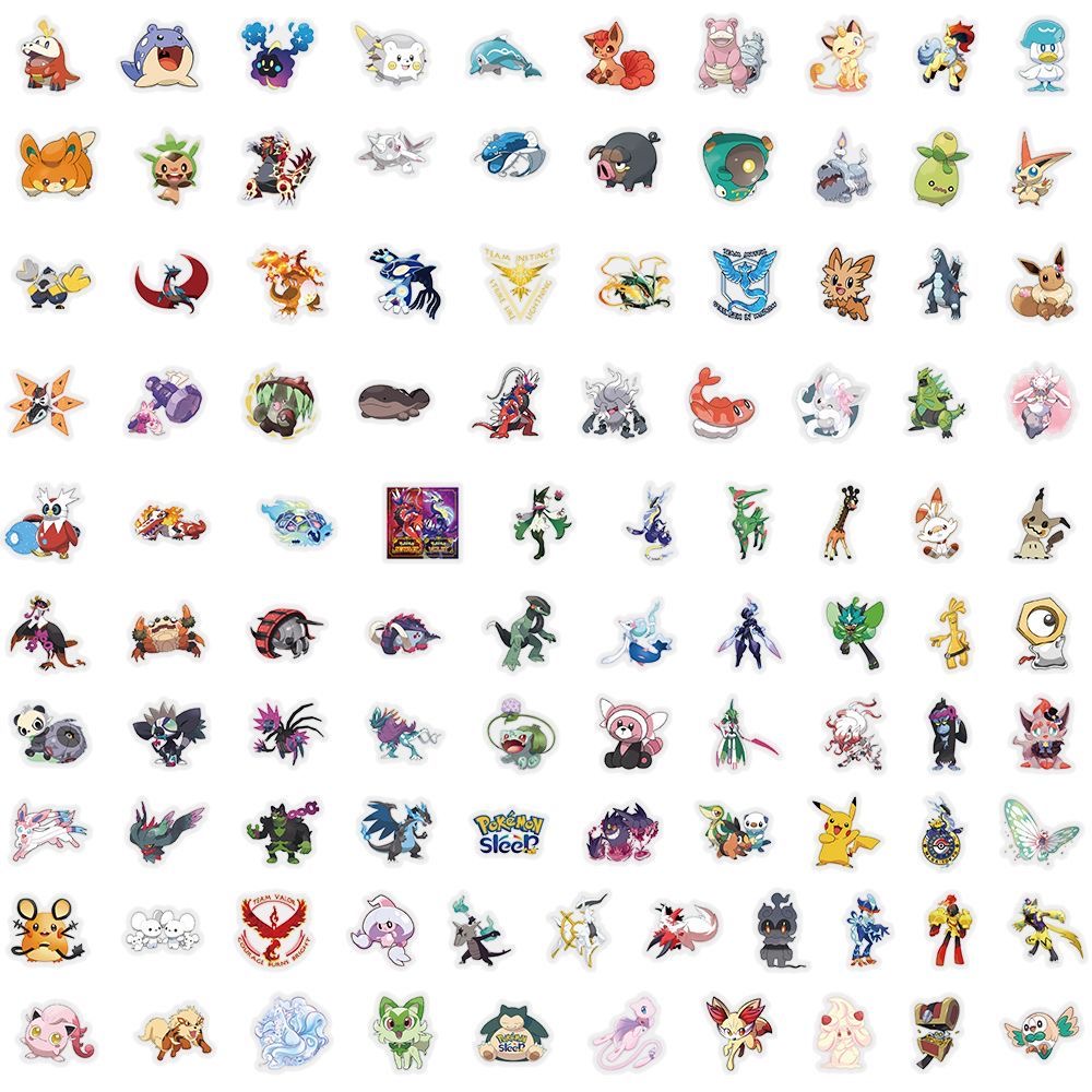 100 Adesivos Pokémon Transpare - Tablet Cute Accessories avaliação e preço