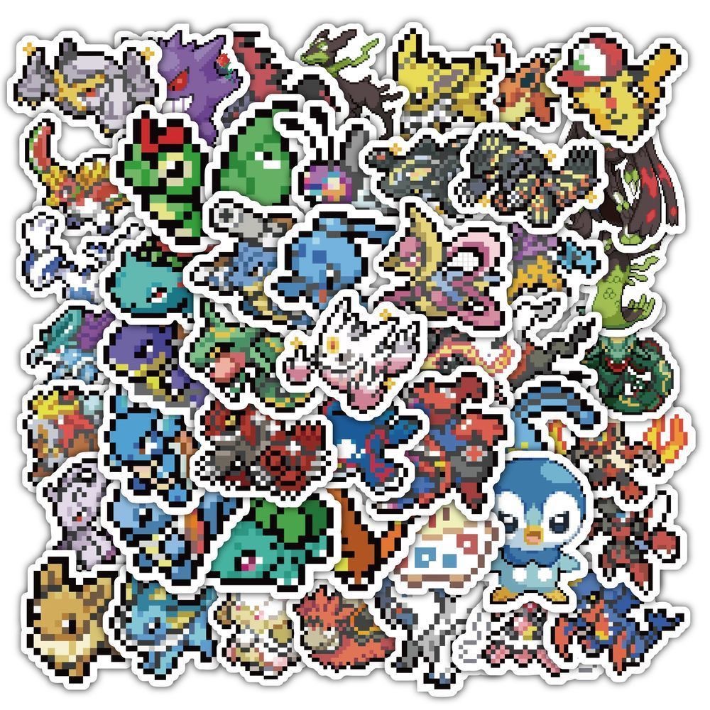 60 Adesivos Pokémon Pixel, Dec - Tablet Cute Accessories avaliação e preço