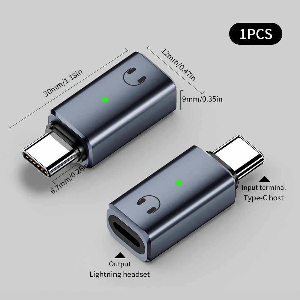 1 pçs relâmpago para tipo c ad - Wired Earphone Lightning avaliação e preço