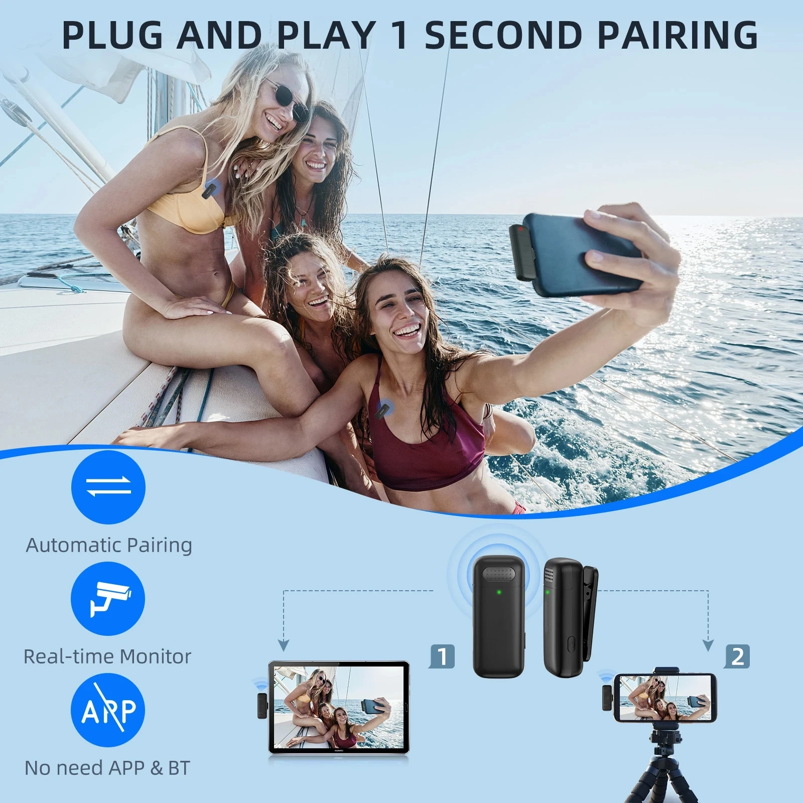 2 em 1 K30 Microfone de lapela - Android Tablet Gaming Accessories avaliação e preço